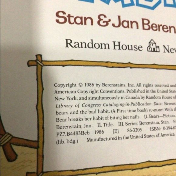 1986 The Berenstain Bears and The Bad Habit Book - Picture 6 of 9